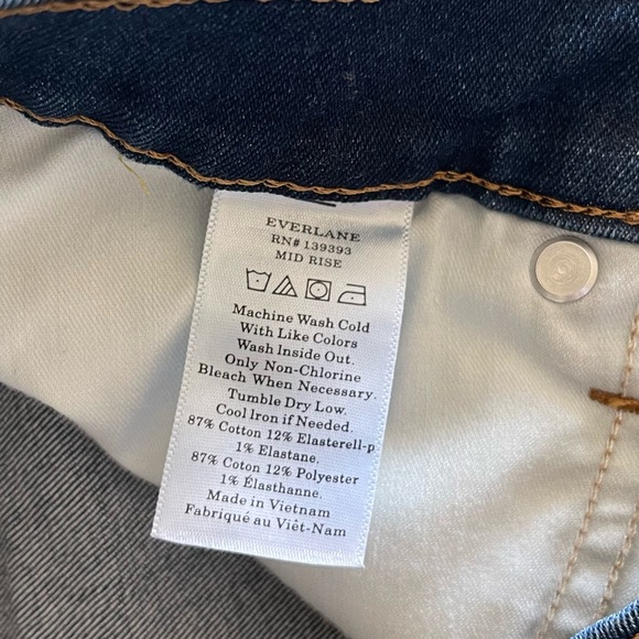 EVERLANE_ The Authentic Stretch Mid-Rise Skinny Size 27 - Picture 12 of 12